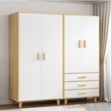 Tủ Quần Áo 2 Buồng 4 Cánh Gỗ MDF – TQAVP10