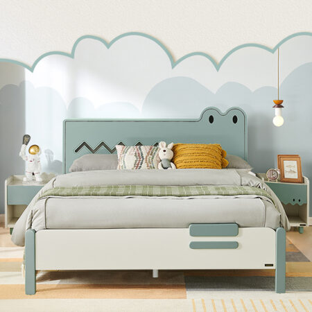 Giường Ngủ Gỗ MDF Hình Cá Sấu Cho Bé – GNVP22