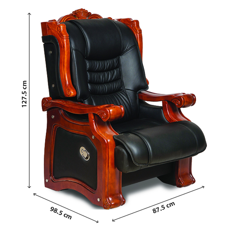 Ghế Giám Đốc Gỗ Đỏ Chân Tĩnh - GGDVP21 4 Ghế giám đốc chân gỗ