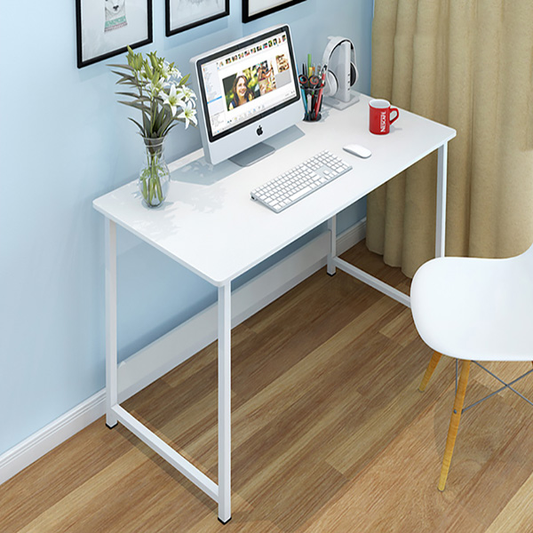 Bàn chân sắt chữ U màu trắng gỗ MFC