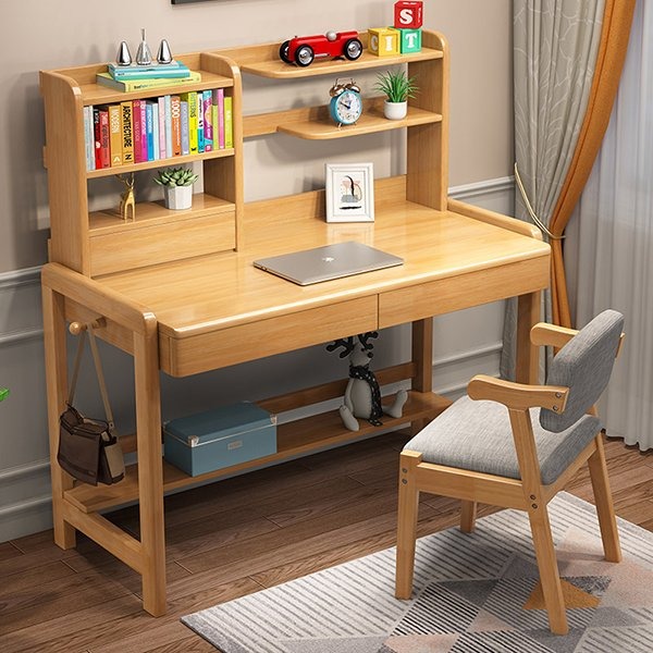 Bàn Học Gỗ Tự Nhiên - BHSVP23 4 Bàn học gỗ sồi tự nhiên