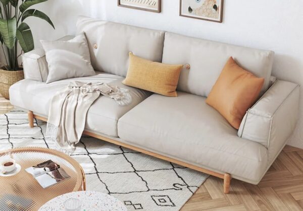 Sofa văng bọc vải cotton sang trọng